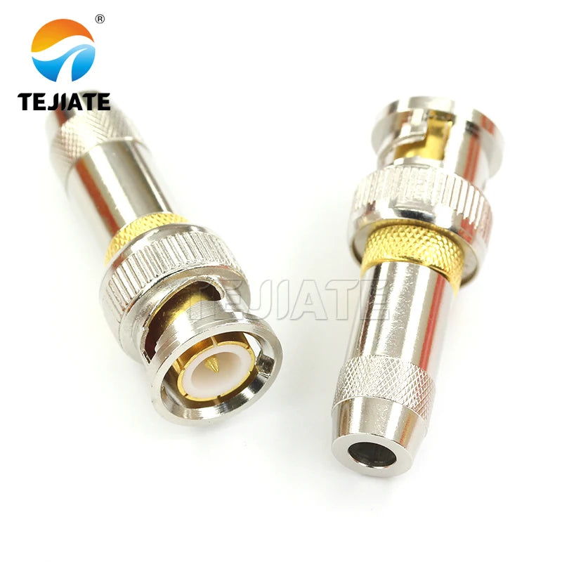 1PCS BNC75-2-2 Gold Plated Pure Copper for Q9 Video Welding Connector Adapter