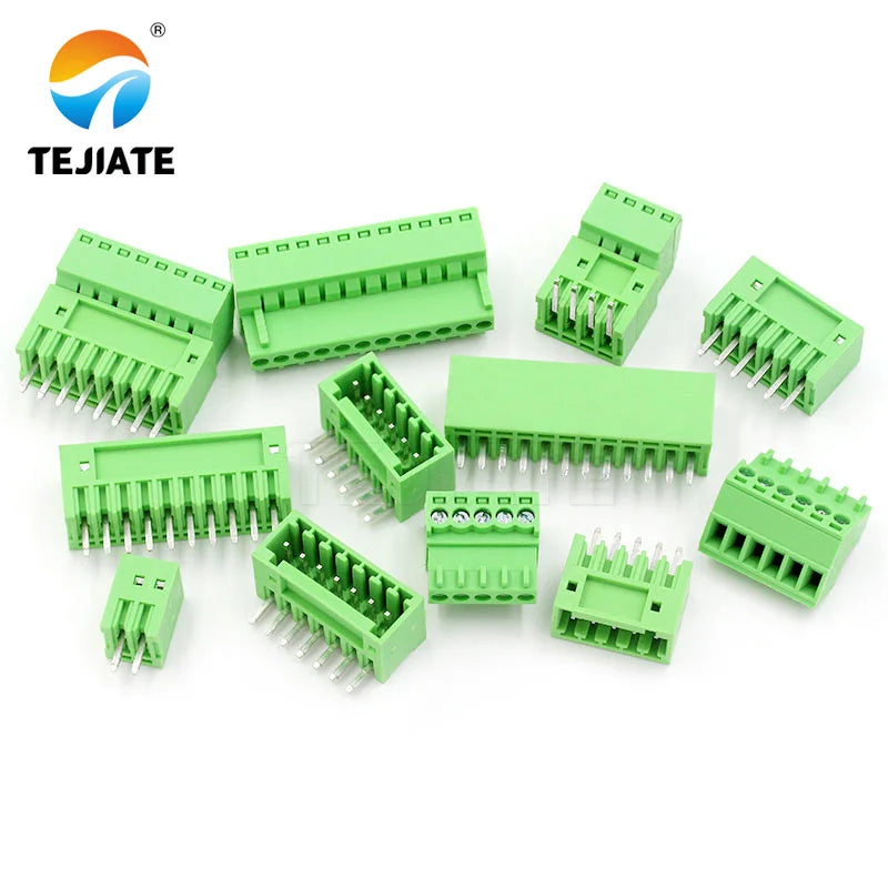 1 set of 15EDG-2.54mm small pitch screw wiring plug, terminal plug, solder socket, 2EDG complete set of 2P/3P/4P/5P/6/7/8/10/12P