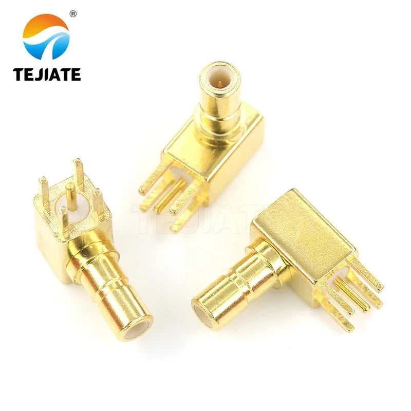 1PCS SSMB-JWE/JE Male Four Pin Mini SMB Fixedj Plug Rf Coaxial PCB Mount Right Angle Connector