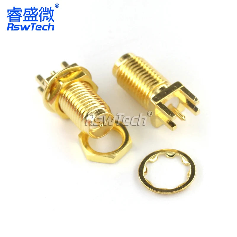 1PCS SMA-KE Connerctor SMA-KWE Adapter Straight /Bent Header Square/Skew Foot Base Outer screw Inner Pin/Hole Type