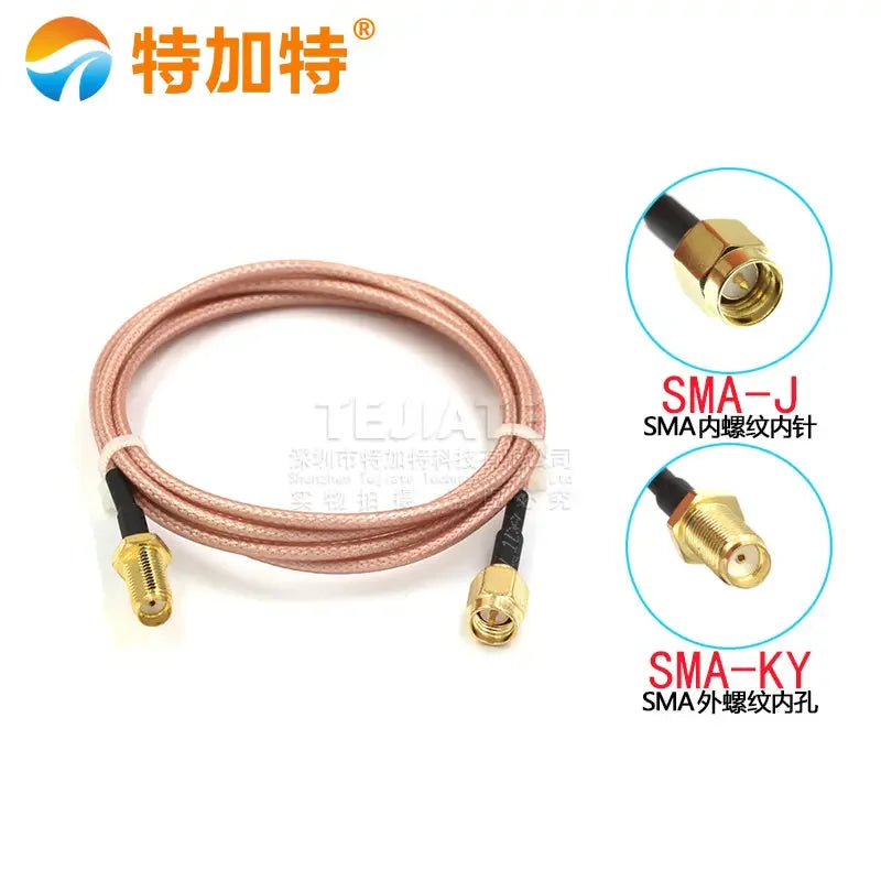 2PCS TEJIATE SMA Male Header To SMA Outer Screw Inner Pin/Hole  Jump Wire SMA-J RPSMA-KY Cable RG316 Wire 0.08~2M