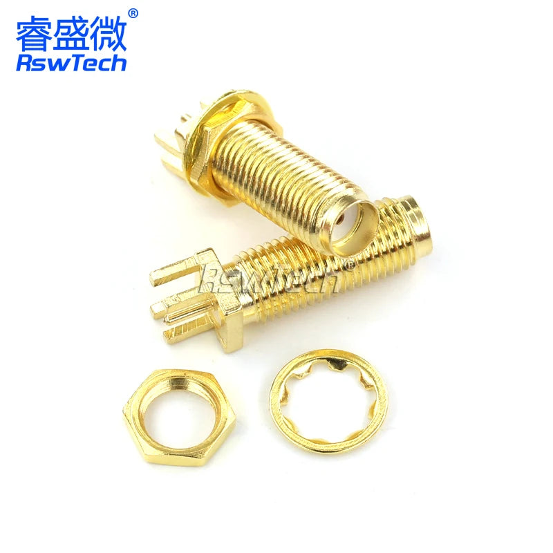 1PCS SMA-KE Connerctor SMA-KWE Adapter Straight /Bent Header Square/Skew Foot Base Outer screw Inner Pin/Hole Type