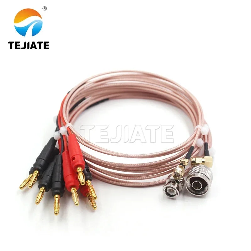 SMA/BNC/N/TNC/UHF/MMCX RF cable to 4mm red and black banana plug RG316 cable