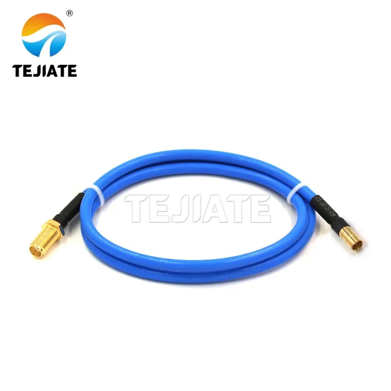 1M RG141 MCX to MCX SMA to MCX Male/Female Blue Semi-flexible Cable