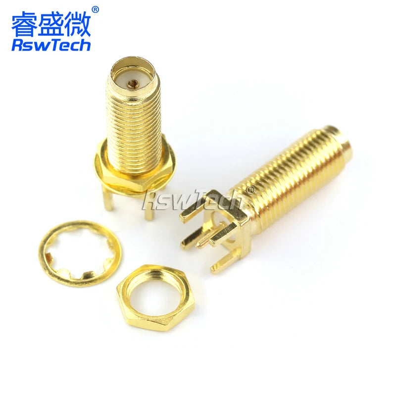 1PCS SMA-KE Connerctor SMA-KWE Adapter Straight /Bent Header Square/Skew Foot Base Outer screw Inner Pin/Hole Type
