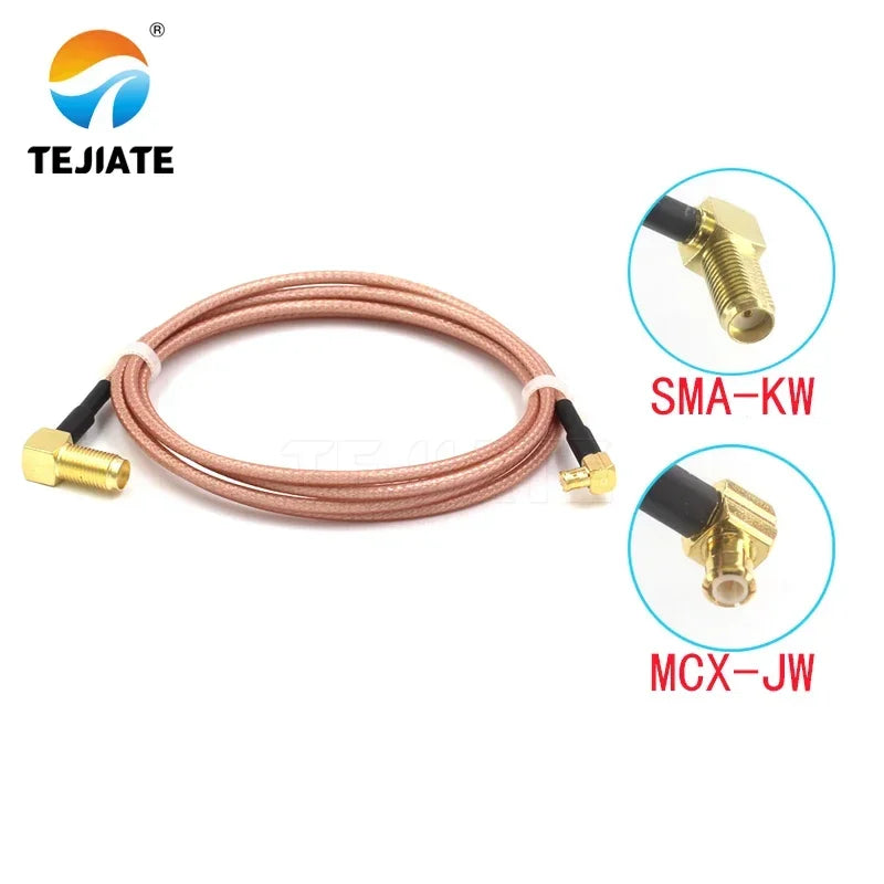 1PCS TEJIATE Adapter Cable MCX To SMA Type MCXJW Convert SMAKW 8-90CM 1M 1.5M 2M Length Connector RG316 Wire