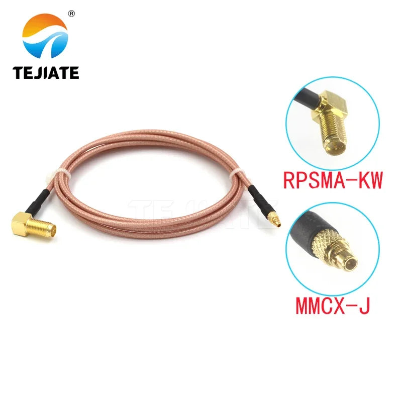 1PCS TEJIATE Adapter Cable MMCX To RPSMA Type MMCX-J Convert RPSMA-KW 8-90CM 1M 1.5M 2M Length Connector RG316 Wire