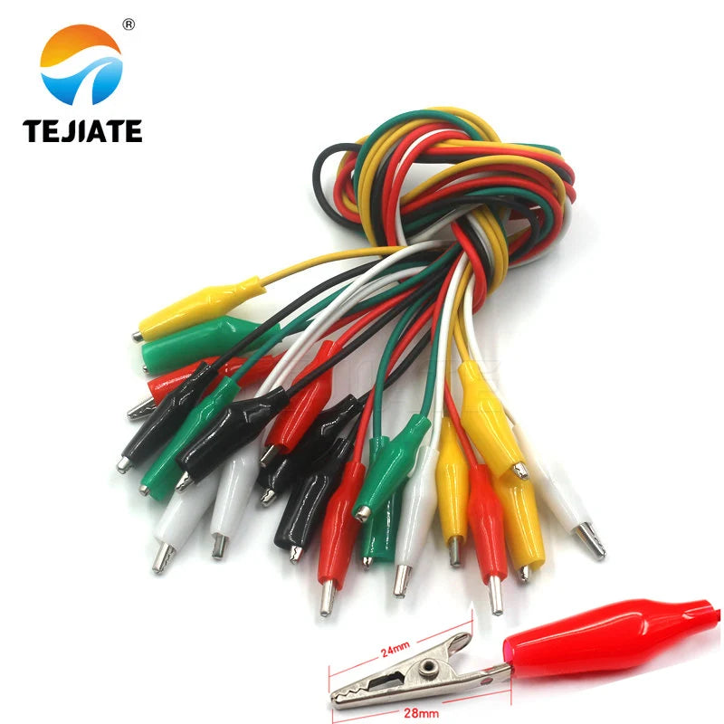 1Lot/10pcs cable length 50cm crocodile clip 35mm 28mm double headed crocodile cable