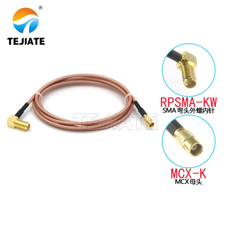 1PCS RPSMA-KW to MCX adapter line MCX-J MCX-JW MCX-K male and female to RPSMA-KW RF line RG316 connection line impedance 50 ohms