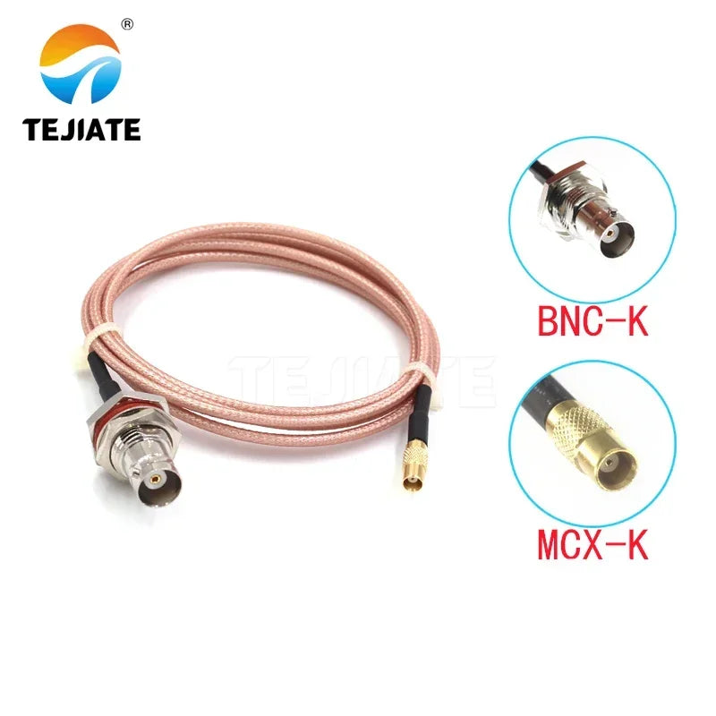 1PCS TEJIATE Adapter Cable BNC To MCX Type BNCK Convert MCXK 8-90CM 1M 1.5M 2M Length Connector RG316 Wire