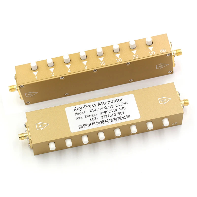 1PCS SMA N-type RF button adjustable key signal attenuator 0-30dB 0-60dB 0-90dB step 2W high power 0-4GHz