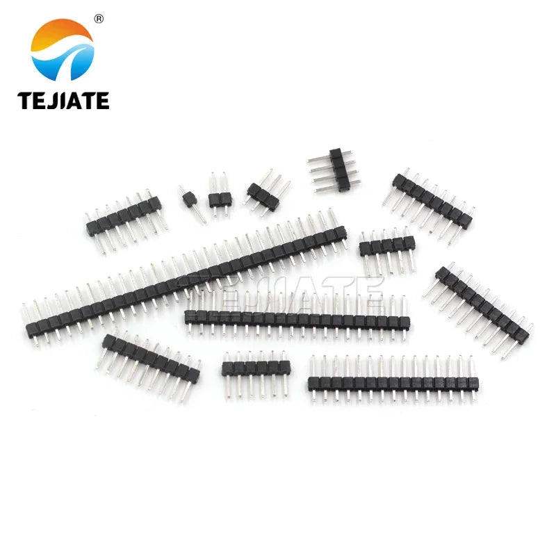 Single row pin spacing 2.54MM 1*2/3/4/5/6/7/8/10/12/20/30P copper pin header