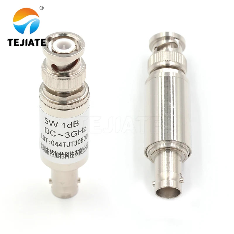 1PCS BNC-JK 5W RF Attenuator 1/3/6/10/15/20/25/30/40DB RF Coaxial Power BNC Male Plug to BNC Female Jack