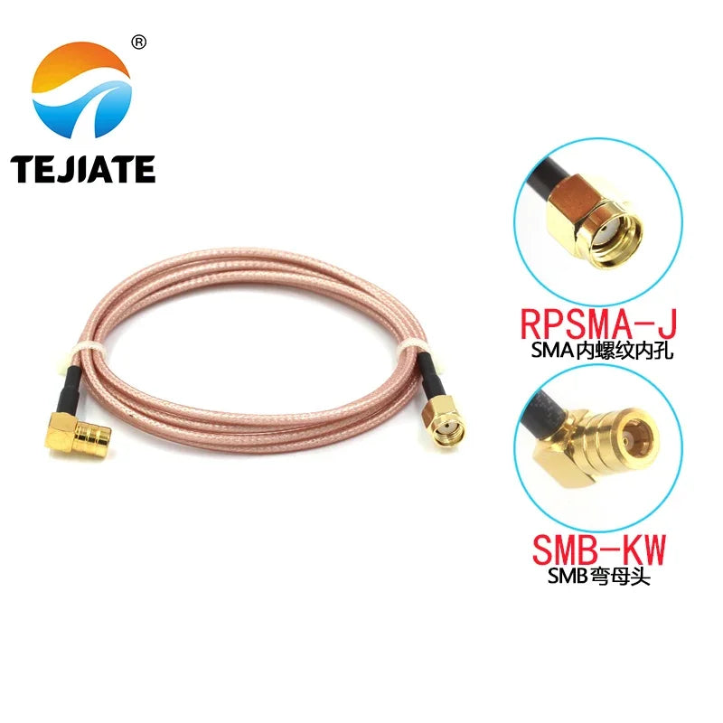 1PCS TEJIATE Adapter Cable SMB To SMA SMB-KW Convert RPSMA-J 8-90CM 1 1.5 2M Length Connector RG316 Wire