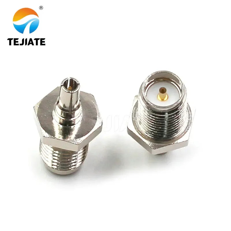 2PCS RF Coaxial Adapter SMA/CRC9 3G/4G Bent Header Antenna Gold-plated Nickel-plated