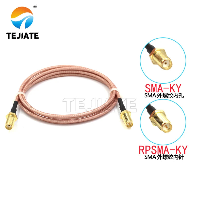 1PCS SMA to SMA RF adapter cable RG316 extension cable SMA outer screw inner pin/hole to outer screw inner hole/pin