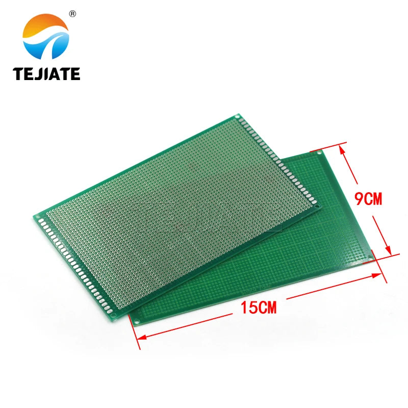 PCB circuit board universal board single-sided tin spray green oil glass fiber experimental board hole board welding 9*15