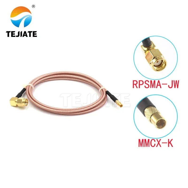 1PCS TEJIATE Adapter Cable MMCX To RPSMA Type MMCX-K Convert RPSMA-JW 8-90CM 1M 1.5M 2M Length Connector RG316 Wire