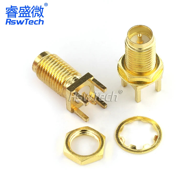 1PCS SMA-KE Connerctor SMA-KWE Adapter Straight /Bent Header Square/Skew Foot Base Outer screw Inner Pin/Hole Type