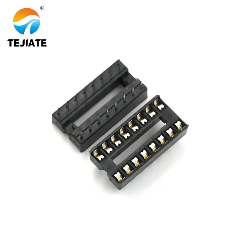 10PCS IC Sockets DIP6 DIP8 DIP14 DIP16 DIP18 DIP20 DIP24 DIP32 DIP28 DIP40 pins Connector DIP Socket 6 8 14 16 18 20 24 28 40Pin