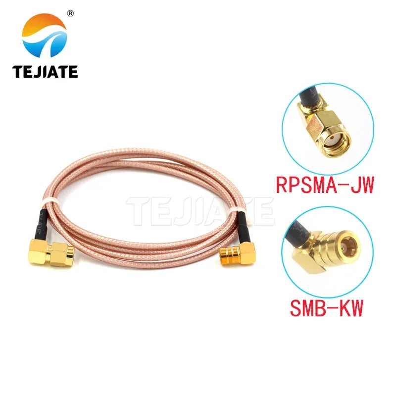 1PCS TEJIATE Adapter Cable SMB To RPSMA Type SMB-KW Convert RPSMA-JW 8-90CM 1M 1.5M 2M Length Connector RG316 Wire