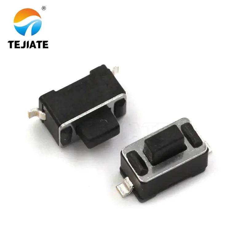 50PCS Patch Direct Insertion Horizontal-type 2 Feet Touch Key Microswitch Copper 2 Foot Side Press Button Switch 3*6*5MM Bracket