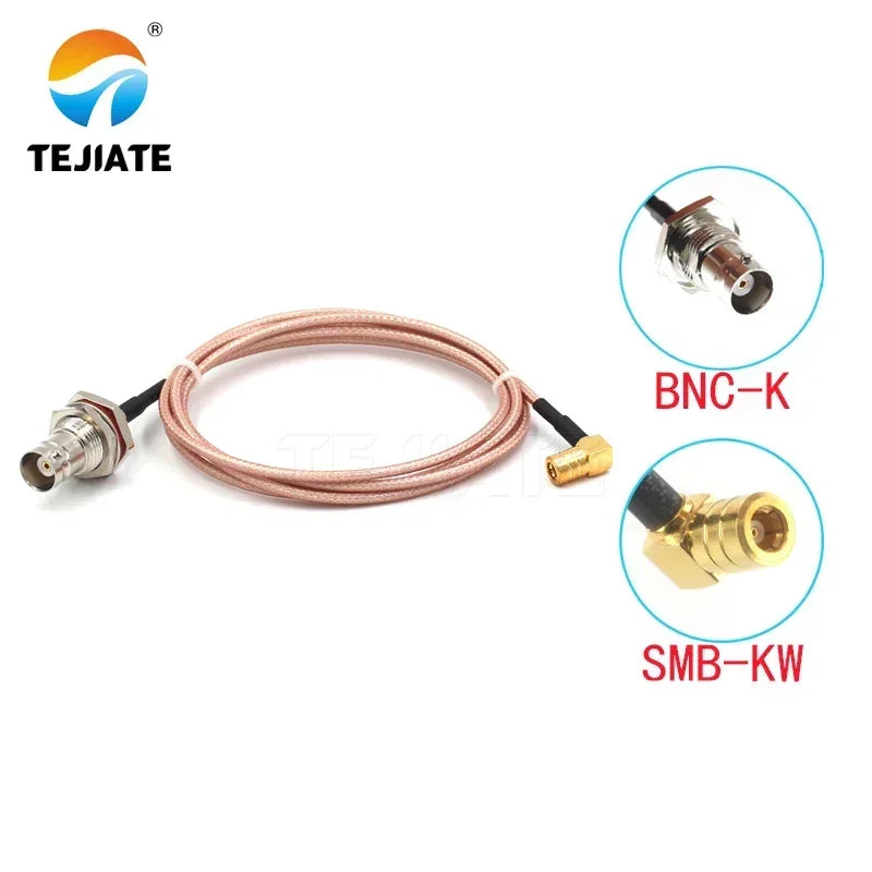1PCS TEJIATE Adapter Cable SMB To BNC Type SMBKW Convert BNCK 8-90CM 1M 1.5M 2M Length Connector RG316 Wire