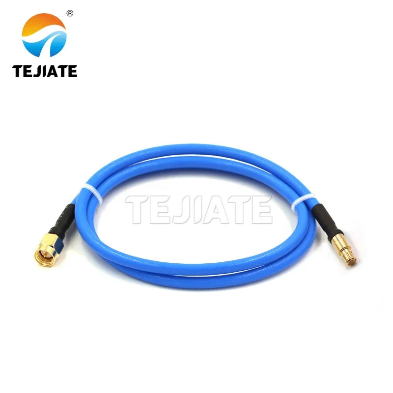 1M RG141 MCX to MCX SMA to MCX Male/Female Blue Semi-flexible Cable