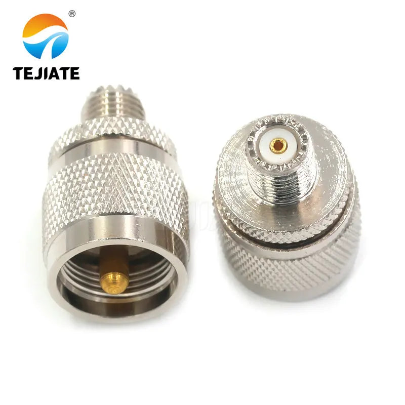 1PCS UHF to UHF adapter UHF-KKF 4-hole flange 25x25MM internal and external RF copper square frequency coaxial connector