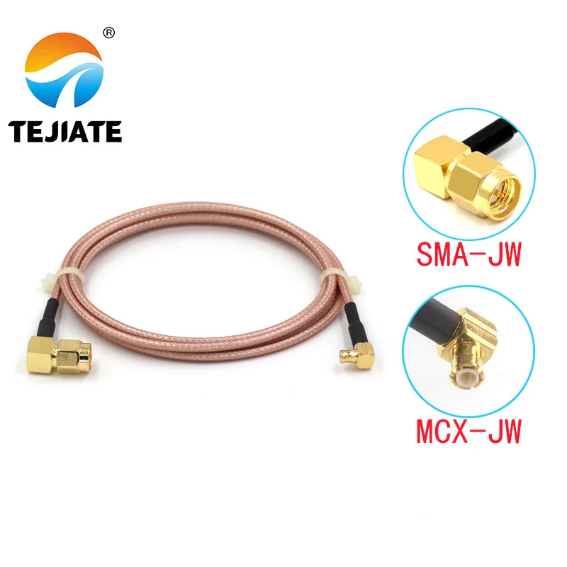 1PCS TEJIATE Adapter Cable MCX To SMA MCX-JW Convert SMA-JW 8-90CM 1M 1.5M 2M Length Connector RG316 Wire