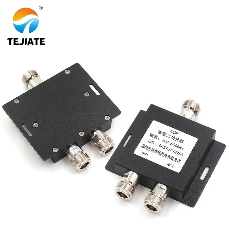 1PCS N-type Head One Minute Two Power Divider Power Distributor 300-500Mhz Walkie Talkie/WIFI Indoor Coverage Low Loss