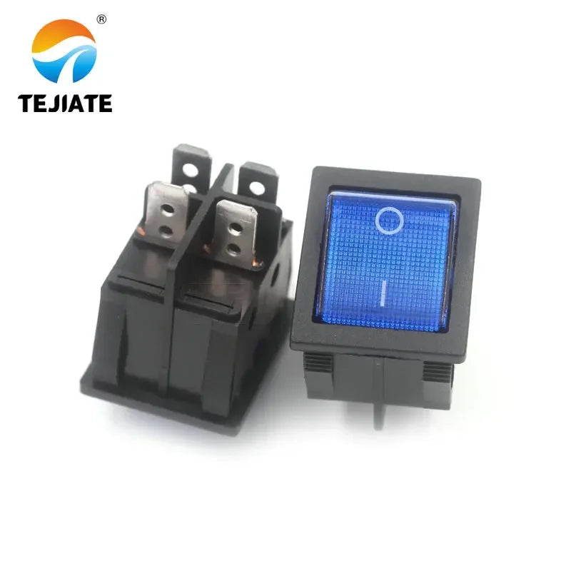 5PCS KCD4 Microswitch Boat Toggle Switch Reset Ship Type Seesaw Cateye Light 4/6 Feet 2/3 Gear Power Button Kit