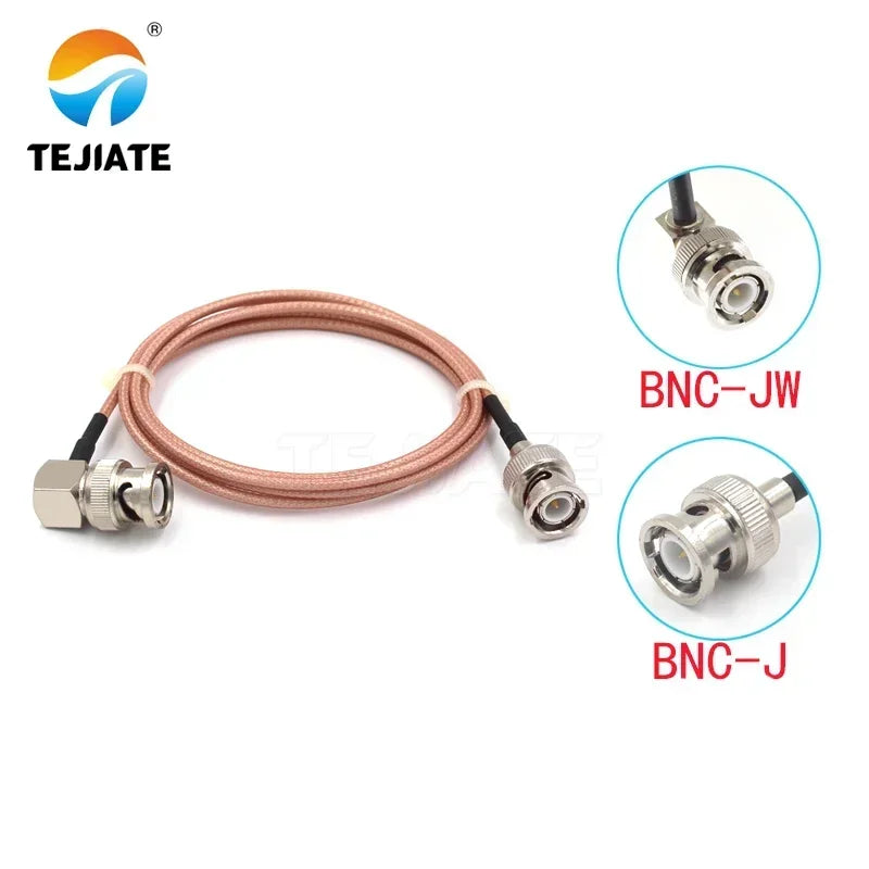 1PCS TEJIATE Adapter Cable BNC To BNC Type BNCJ Convert BNCJW 8-90CM 1M 1.5M 2M Length Connector RG316 Wire