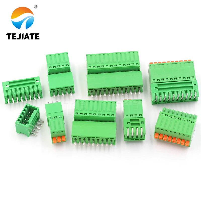 1Pairs 15EDG 2.54 mm KF2EDG PCB Screw Terminal Block Connector Right Angle/ Straight Needle Plug Pin Header Socket 2-12 Pin