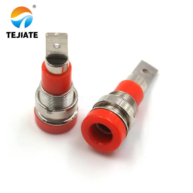 1PCS 4mm 2mm Banana Socket 4MM 2MM Panel Socket Pure Copper Insulated Wiring Terminal Banana Female Head Hole