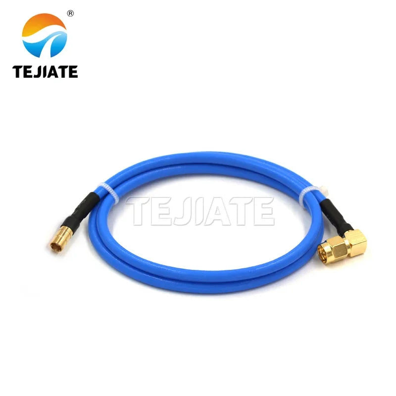 1M RG141 MCX to MCX SMA to MCX Male/Female Blue Semi-flexible Cable