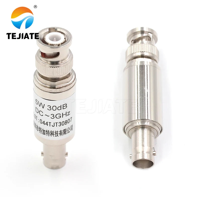 1PCS BNC-JK 5W RF Attenuator 1/3/6/10/15/20/25/30/40DB RF Coaxial Power BNC Male Plug to BNC Female Jack