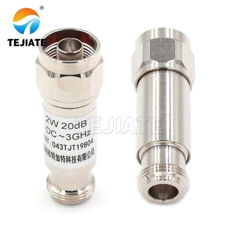 1PCS 2W N type N-JK RF Coaxial Attenuator 1-30DB Male to Female Nickel Plated Adapter