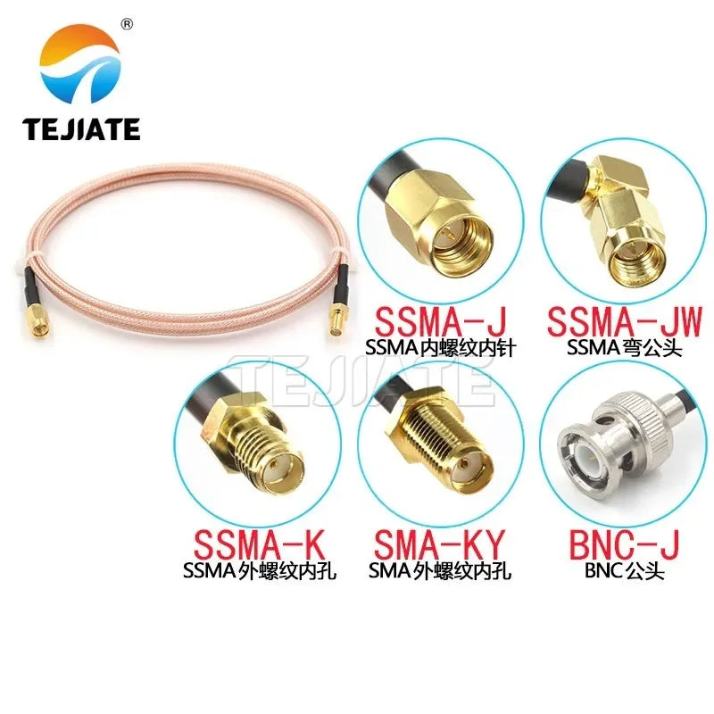 1PCS SSMA-JW female to SMA male female extension cable SSMA-JW to SMA-J SMA-KY BNC-J BNC-JW BNC-KY RF cable RG316 adapter cable