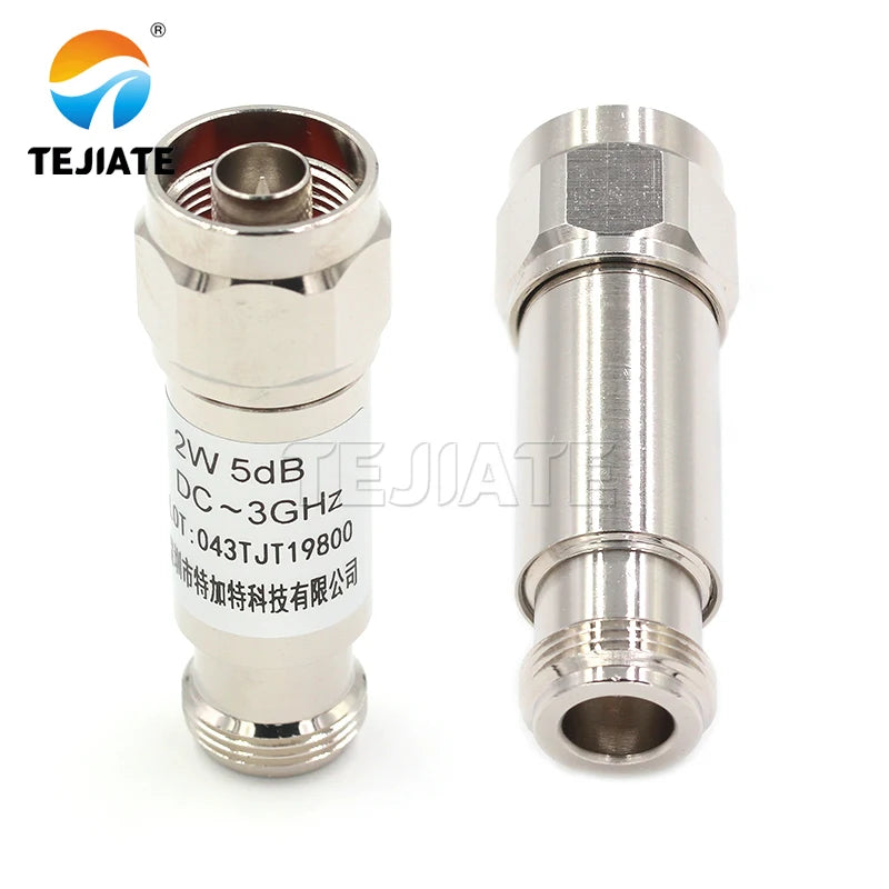 1PCS 2W N type N-JK RF Coaxial Attenuator 1-30DB Male to Female Nickel Plated Adapter