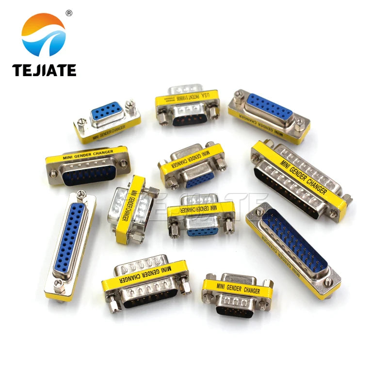 DB9/15/25 pin serial port male to female conversion head adapter RS232 male to male to female to female COM port