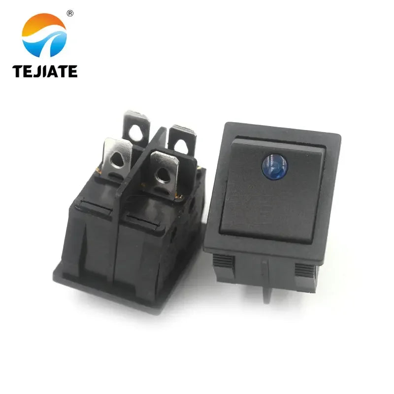 5PCS KCD4 Microswitch Boat Toggle Switch Reset Ship Type Seesaw Cateye Light 4/6 Feet 2/3 Gear Power Button Kit