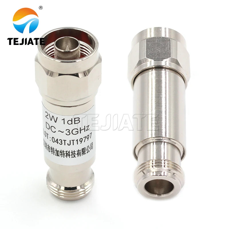 1PCS 2W N type N-JK RF Coaxial Attenuator 1-30DB Male to Female Nickel Plated Adapter