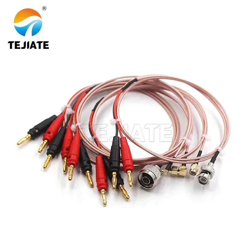 SMA/BNC/N/TNC/UHF/MMCX RF cable to 4mm red and black banana plug RG316 cable