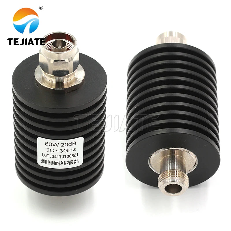 1PCS N-type attenuator N-JK 50W attenuator DC-3GHz 5DB-50DB RF coaxial connector
