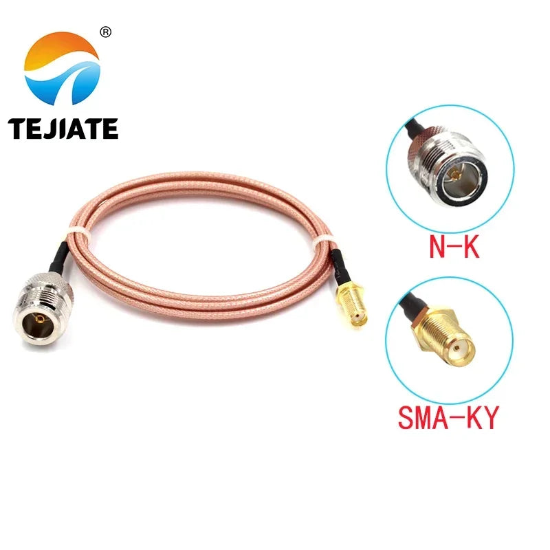 1PCS TEJIATE Adapter Cable SMA To N Type SMA-KY Convert N-K 8-90CM 1 1.5 2M Length Connector RG316 Wire