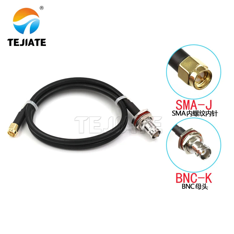 1PCS BNC to SMA connecting cable RG58 RF cable BNC male female to SMA male female adapter cable 50-3 Q9 extension cable