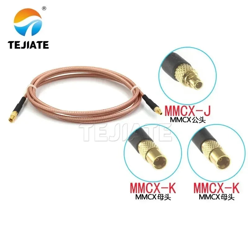 1PCS MMCX to MMCX adapter line MMCX male female to MMCX male female connection line RG316 coaxial line impedance 50 ohms
