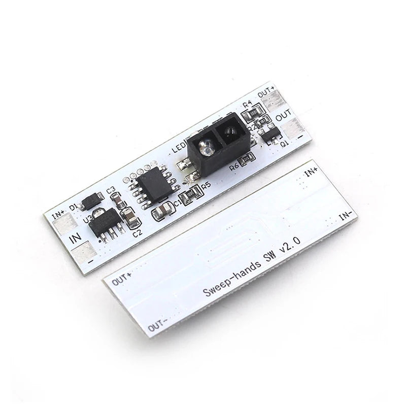 Hand-sweep and wave sensor switch module suitable for 5V-12V-24V 72W inner cabinet wardrobe shoe cabinet LED light