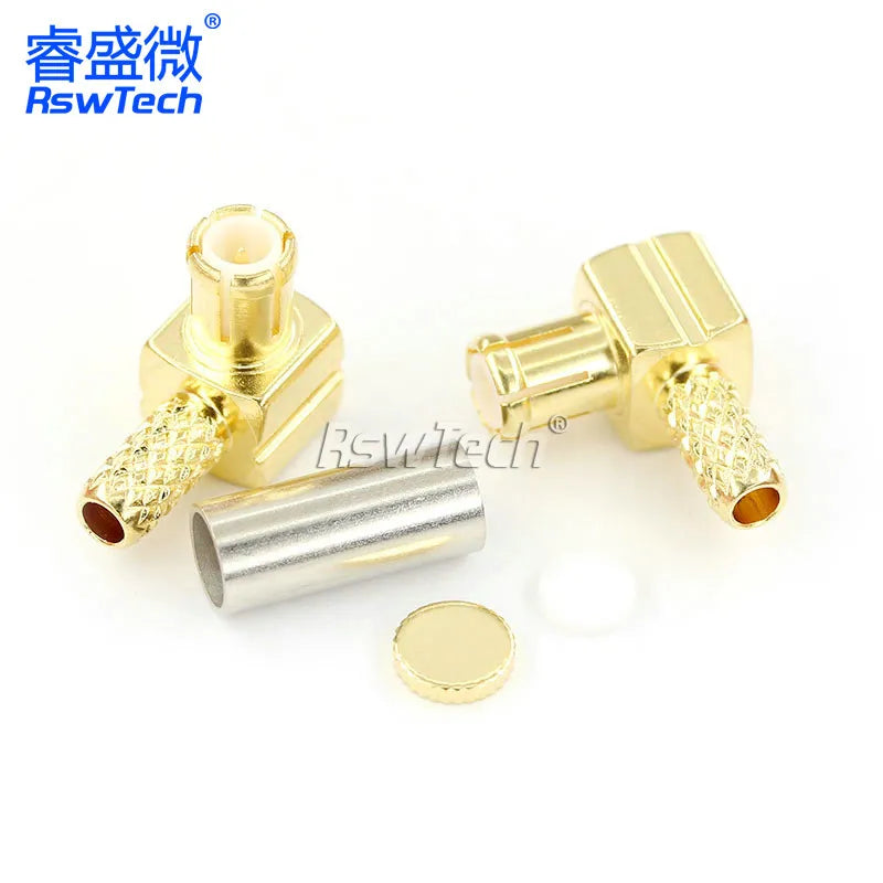5PCS RF Connector MCX-J-JW-K-1.5 Right Angle Elbow Inner Pin/Hole Male Head No Wire